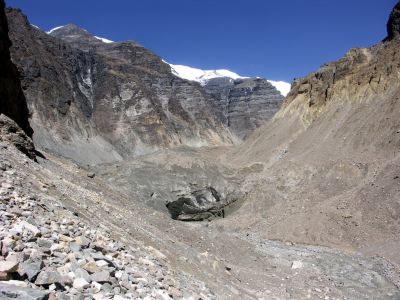 Konec splazu ledovce Dhaulagiri