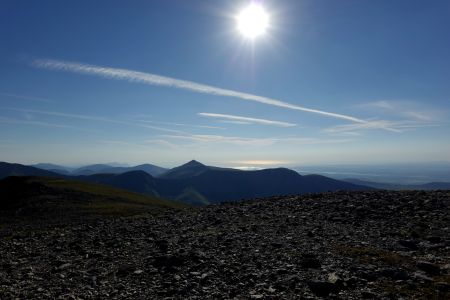 Ze hřebenů Snowdonie je vidět až na moře