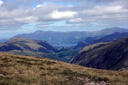 Hora Skiddaw nad jezerem Derwent Water