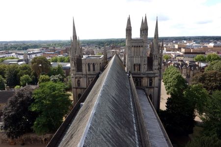 Peterborough - pohled z věže katedrály