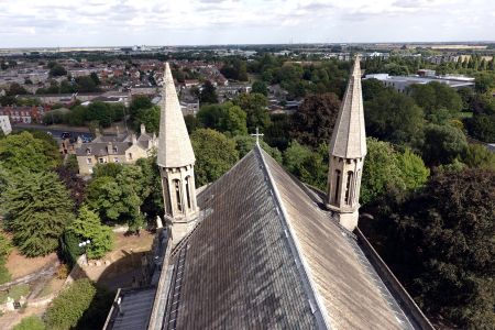Peterborough - pohled z věže na druhou stranu