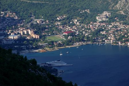 Letecký pohled na Kotor