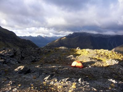 Tábor na Gilespie Pass