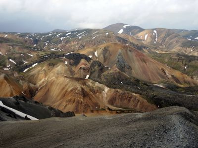 Pohled z vrcholu Bláhnjúkur (940 m)