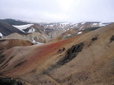 Úžasné sopečné barvy Landmannalaugaru