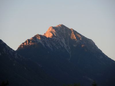 Storžič ve večerním světle