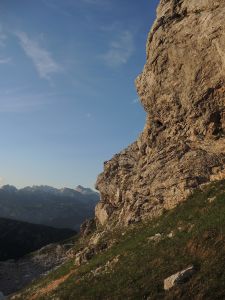 Pod vrcholem Bohinjského Migovce, vzadu Triglav