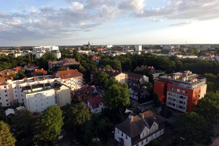 Při čekání na otevření obchodu s cyklo potřebami jsem objevil vyhlídkovou terasu sanatoria Perla Baltyku.