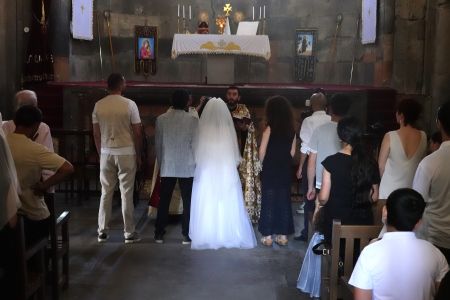 Svatba v klášteru Hovhannavank.