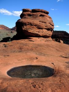 Kalarranga - skála Old Woman (Stará žena) , vedle je skála Old Man.