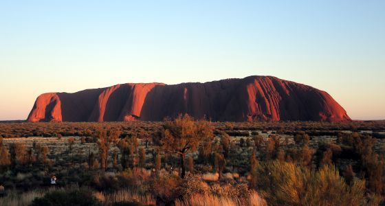 Východ slunce u Uluru nebyl špatný, ale barvy v Olgas byly působivější.