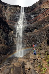 Hengifoss - třetí nejvyšší vodopád Islandu