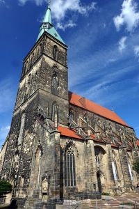 Další příjemné překvapení - na velmi vysoké věži Kostela svatého Andrease se dalo vystoupit až do špičky věže.