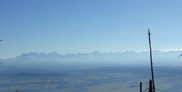 Výhled z Turbacze na Vysoké Tatry