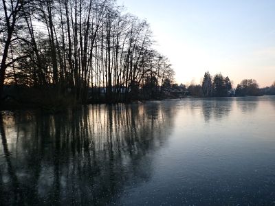 Rybník Požár je téměř panenský, i když je uprostřed vesnice.