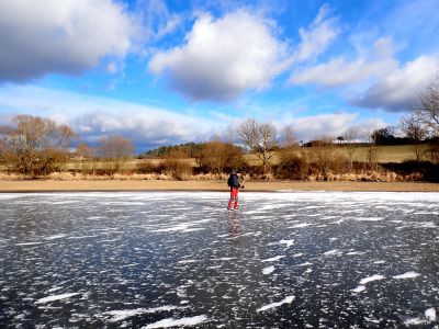 Krásná jízda po větru na Labuti.