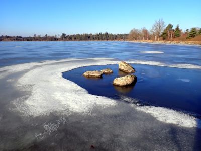 Na Velkém Pálenci jsou také žulové ostrůvky.