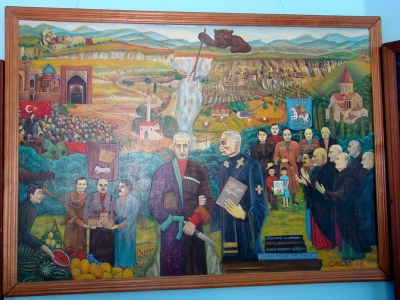 Mccheta - muzeum - alegorie vitezstvi Gruzie nad Ruskem