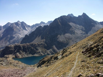 Pohled na jezera Lagi di Valscura 