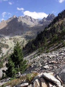 Pohled k nejvyšší hoře přímořských Alp Cima Argentera