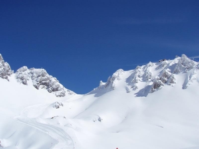 Schindlergratbahn (vpravo) nam zustal po celou dobu zavreny