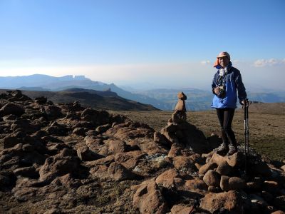 Kamila na nejvyšším vrchole Jihoafrické republiky- Mafadi 3450 m 