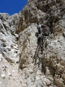 Sestup z Passo delle Farangole